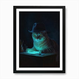 Cat In A Hat 10 Art Print