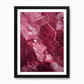 Red Marble 2 Art Print