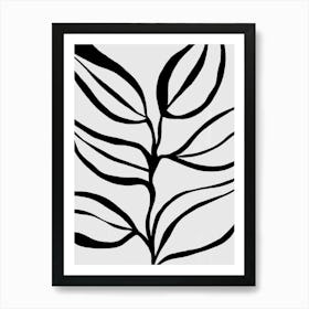 Abstract Leaves On A Branch Art Print