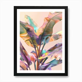 Rainbow Banana Leaf Art Print