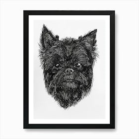 Affenpinscher Line Sketch 2 Art Print