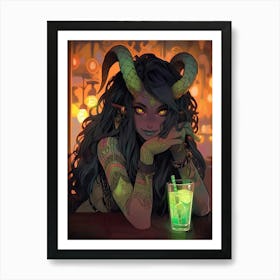 Horned Demon Art Print