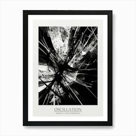 Oscillation Abstract Black And White 4 Poster Art Print