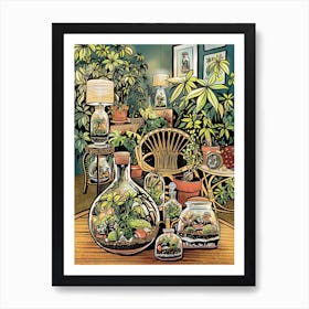 Indoor Terrarium Garden Art Print