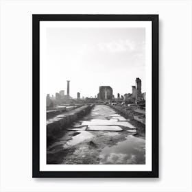 Ostia, Italy, Black And White Photography 1 Art Print