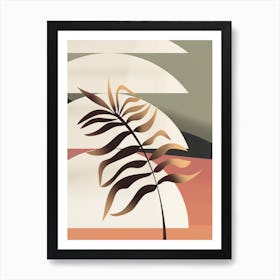 Glowing Palm Leaf Art Print