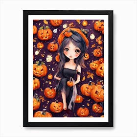 Halloween Girl Art Print