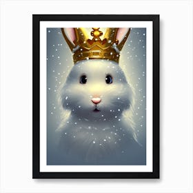 Rabbit In A Crown Art Print