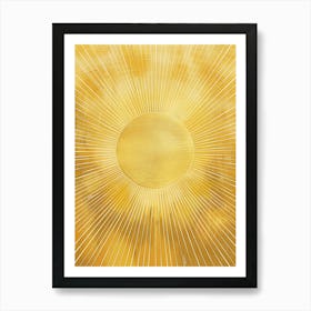 Golden Sunburst Background Art Print