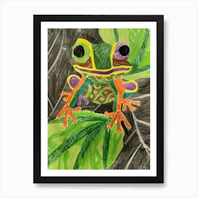 Frog illustration Art Print