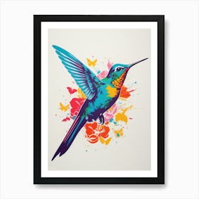 Andy Warhol Style Bird Hummingbird 2 Art Print