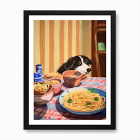 Dog And Pasta 6 Art Print