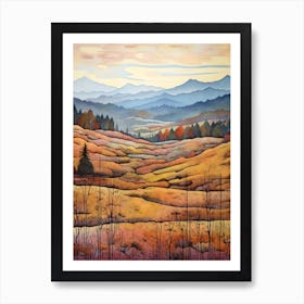 Autumn National Park Painting Great Smoky Mountains National Park Usa 1 Art Print