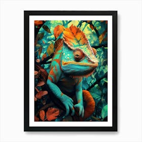 Chamelon animal Art Print