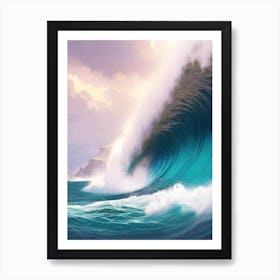 Vintage Wave Breaking Art Print