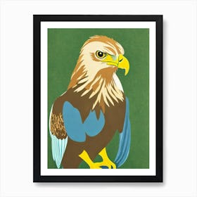 Golden Eagle Midcentury Illustration Bird Art Print