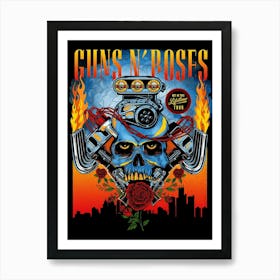 Guns N Roses on tour poster Poster