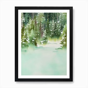 Pribaikalsky National Park Russia Water Colour Poster Art Print