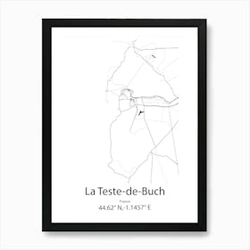 La Teste De Buch,France Minimalist Map Art Print