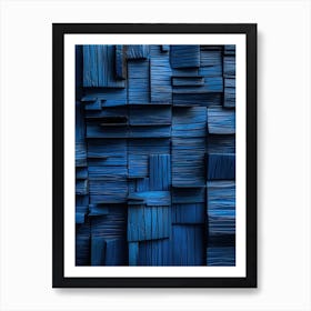 Blue Texture Abstract 3 Art Print