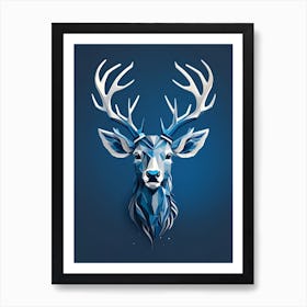 Funny Portrait Of Deer Head Art Print