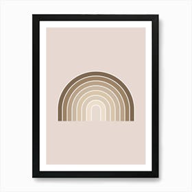 Rainbow Earth Tones Olive Art Print