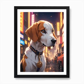 American Foxhound Dog Art Print