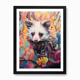  A Hidden Possum Vibrant Paint Splash 4 Art Print