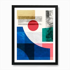 Collage expressive textures 6 Art Print