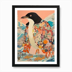 Maximalist Bird Painting Penguin Art Print