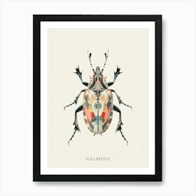 Colourful Insect Illustration Flea Beetle 14 Poster Art Print