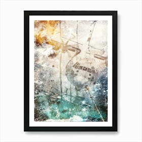 Poster Airplane Military Illustration Art 01 Art Print