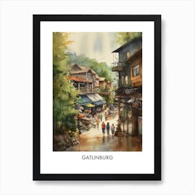 Gatlinburg Watercolor 4travel Poster Art Print