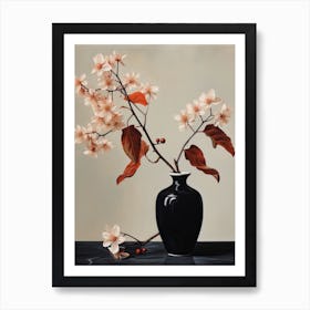 Bouquet Of Witch Hazel Flowers, Autumn Fall Florals Painting 0 Art Print
