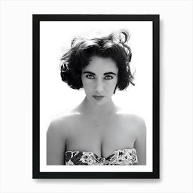 Elizabeth Taylor Fashion Retro Old Hollywood Art Print