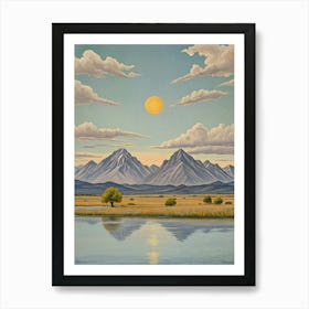 Sunrise Over The Mountains Art Print