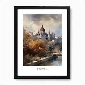 Budapest Watercolor 4 Travel Poster Art Print