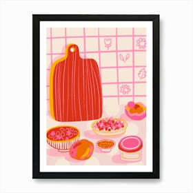 Illustration Of A Kitchen Art Print