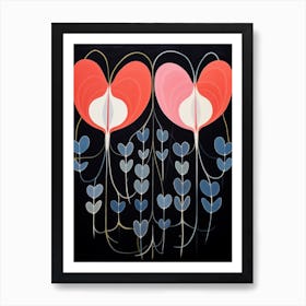 Bleeding Heart Dicentra 1 Hilma Af Klint Inspired Flower Illustration Art Print