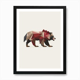 Polygonal Bear 1 Art Print