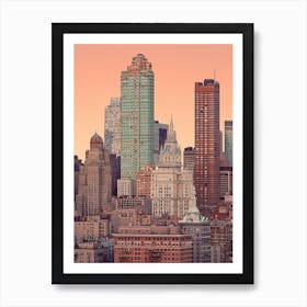 New York United States Travel Illustration 7 Art Print