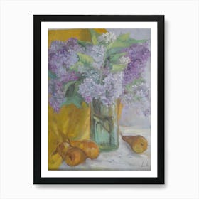 Lilacs And Pears Art Print