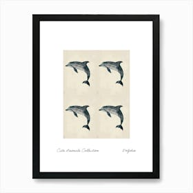 Cute Animals Collection Dolphin 2 Art Print