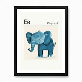 Animals Alphabet Elephant 1 Art Print