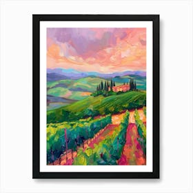 Sunset In Tuscany 3 Art Print