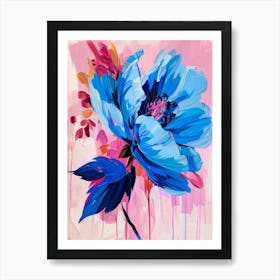 Blue Peony 2 Art Print