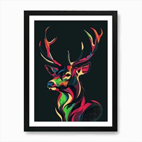 Deer Head Painting Art Print