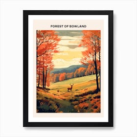 Forest Of Bowland Midcentury Travel Poster Art Print