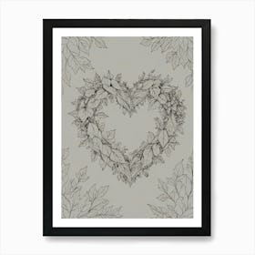 Heart Of Leaves 6 Art Print