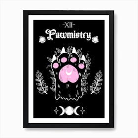 Paw cat art print Art Print